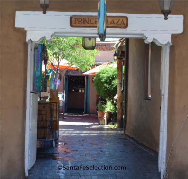 Prince Plaza and the welcoming door of The Shed at the far end of the courtyard.
