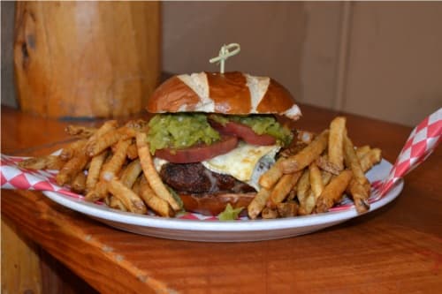 Cowgirl BBQ The Mother Green Chile Cheeseburger