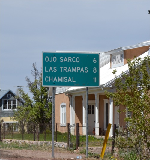 Sign to Ojo Sarco