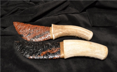 Obsidian-Antler knives