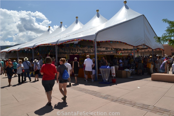 large tent at folk art market