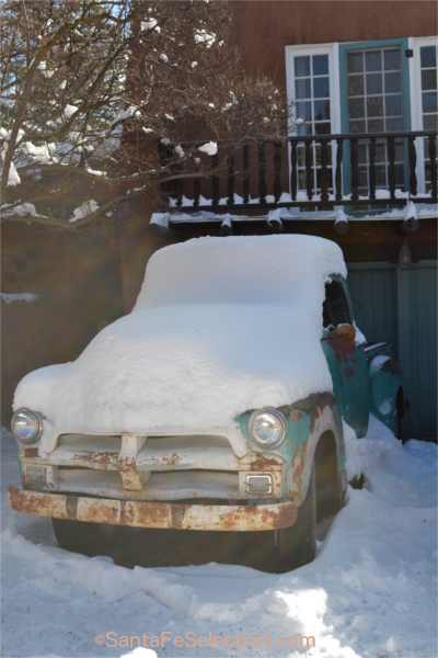 Snow laden Chevy
